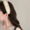 Faixa de Cabeça de Palha com Renda Estilo Férias do Sul da França para Mulheres, Faixa de Cabeça Alta Estilo Old Money Francês, Acessório de Cabeça Atmosférico