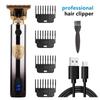 Cortador de cabelo T9 novo para cabeça de óleo transfronteiriço faca de barbeiro elétrica tesoura de escultura de cabeça de Buda cortador de cabelo com display digital
