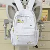 Mochila nova de alto valor bordada com flores mochila casual grande capacidade simples versátil para estudantes do ensino fundamental II e médio meninas