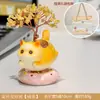 Árbol de la Fortuna de Cristal Creativo que se Mueve Gato Giratorio Decoración de Escritorio de Oficina Regalo de Cumpleaños Adorno de Escritorio Gatito