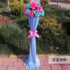 Columna de flores para pasillo de boda nuevo estilo arco de flores decoración de boda accesorios de decoración de pasillo columna de flores guía apertura de ceremonia de flores columna de flores de bienvenida