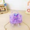 Bolsa Infantil com Laço 2026 Nova Bolsa Transversal para Meninas, Bolsa de Mão com Pérolas, Bolsa de Princesa, Pequena Carteira de Moedas Estilo Chanel