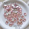 Rhinestones octogonais retangulares de fundo plano para nail art no atacado, cristal versátil azul lago, rhinestones de cristal de bala de rocha branco para decoração de unhas