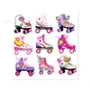 Zz060 Cartão de Saudação Patins Coloridos Tema Esportes Patinação Jogo Cartão Festa de Aniversário de Bebê Convite em Formato Especial