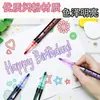 Pluma de contorno de doble línea soñadora transfronteriza, Resaltador metálico para diario colorido, Tarjeta de Navidad dibujada a mano Bolígrafo arcoíris de 60 colores