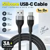 Cable de datos de silicona USB tipo C transfronterizo, carga rápida, compatible con carga rápida Apple, cable de carga rápida para teléfono móvil engrosado