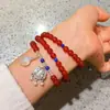 Design em Prata 925 6mm Vermelho Sangue de Pombo Vítreo Lápis Lazúli Natural Pedra da Lua Cornalina Ágata Pulseira Multi-Círculo