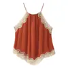 Za Cross-Border Especializada em Roupas Femininas, Moda Feminina Verão 2026 Novo Estilo Europeu e Americano, Top Halter Elegante com Patchwork de Renda