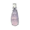 Pingente folheado a prata com calcedônia verde gelo e ágata rosa em formato de feijão da sorte e cabaça, colar feminino com contas de jade, disponível para atacado