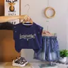 Conjunto de Verão para Meninos 2026 Novo Estiloso Estilo Bebê Verão Colete Fino e Shorts Conjunto de Duas Peças