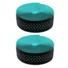 Guidão de Estrada com Alça de Bicicleta Fly Dead Antiderrapante Respirável Absorvente de Suor Alça de Silicone Guidão de Couro EVA com Acessórios