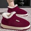 Invierno nuevo ropa de casa para mujeres de mediana edad y ancianas cálida explosión suela gruesa zapatos de luna felpa de lana algodón zapatillas