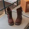 Botas Martin para Niñas 2026 Nuevas Botas de Otoño e Invierno para Niños, Botas de Caña Media para Niñas, Botas de Motocicleta Forradas de Felpa, Botas Cortas para Niños Mayores