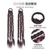 Peluca Trenzas de Boxeadora Cola de Caballo para Mujer Giro de Cabello Trenzas Largas Populares Y2K Trenzas Sucias Reflejos Coloridos Trenzas de Boxeadora Colas de Caballo Dobles