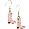 Pendientes de Aro de Latón con Baño de Oro Real con Forma de Bota de Fresa con Goteo de Aceite, de Venta Caliente Transfronteriza Europea y Americana, para Mujer