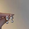 Diário de Encontros ~ Novos Brincos Elegantes de Diamante Zircônia Brilhante com Costura de Pérola Francesa Brincos Elegantes Jen Venda Quente Transfronteiriça
