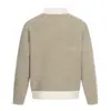 Ropa para Hombre Beijie 2025 Invierno Nuevo Suéter de Bloques de Color Falso de Dos Piezas para Hombre de Punto Cuello Solapa Holgado Pulóver Superior