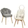 Silla de Maquillaje Tocador Habitación de Niñas Taburete de Maquillaje Hogar Alta Gama Lujo Ligero Taburete Silla de Manicura Silla Pétalo Taburete