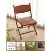Cadeira de Rattan Dobrável para Uso Doméstico, Cadeira de Rattan para Varanda, Cadeira com Encosto para Idosos, Banco Dobrável Portátil para Acampamento ao Ar Livre