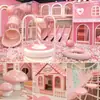 Macaron Rosa Castelo Travesso de Luxo Equipamentos de Playground Indoor Centro Comercial Parque Infantil para Pais e Filhos Instalações Personalização