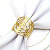 Vajilla de Hotel Metal Rosa Hebilla para Servilleta Día de San Valentín Anillo para Servilleta Calado Anillo para Servilleta Punto de Apertura Venta al por Mayor