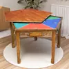 Mesa Sólida de Madera para Ajedrez y Cartas para Entretenimiento al Aire Libre, Mesa Pentagonales de Seis Esquinas Estilo Chino, Mesa con Patas de Perro para Jugar Cartas y Juegos