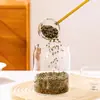 Cuchara de Vidrio de Borosilicato Alto con Mango Largo, Resistente a Altas Temperaturas, Mango Colorido, Versión Exquisita Engrosada, Cuchara Específica de Cocina para Verter Aceite y Sazonar
