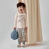 J043 Pijama para niños Conjunto de dos piezas Diseño ZYZ Lana Pull Frame Ropa para el hogar Clase A Grueso Traje de ropa interior para niños