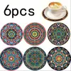 Patrón de Posavasos de Mandala Más Vendido de Amazon Resistente al Calor Posavasos de Madera Set de Accesorios para Cocina Restaurante Bar Transfronterizo