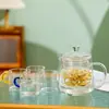 Tetera Fría de Vidrio al por Mayor Olla con Tapa de Gran Capacidad Olla para Jugos Olla Fría Tetera Fría Blanco Frío Botella Abierta Botella de Jugo