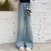 Jeans Acampanados Nuevos para Niñas Primavera y Otoño 2026 para Niñas Mayores, de Cintura Alta, Estilo Coreano, Versátiles, Modernos, Pantalones Largos