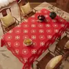 Toalha de Mesa de Ano Novo Vermelha Nova 2026, Impermeável, Resistente a Óleo, Sem Lavagem, Toalha de Mesa Festiva de Alta Qualidade para Casa, Mesa de Jantar e Mesa de Centro