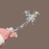 Presilha de cabelo líquida de borboleta, fresca e refrescante, para mulheres, simples, feminina, presilha para franja lateral, presilha elegante de bico de pato com estrela, acessório de cabelo