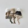 Otoño y Corea del Sur Sombreros para Niños Elegantes Sombreros de Invierno Tejidos Cálidos para Niños y Niñas Sombreros de Lana para Bebé Sombreros con Protección para las Orejas