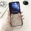 Estilo Ins Adecuado para Funda de Teléfono Xiaomi Mix Flip, Nueva Plegable con Textura de Cuero Dibujo Animado Mickey Cubierta Protectora Minimalista