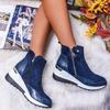 Botas de Mujer Talla Grande Comercio Exterior 2020 Otoño Nuevo Amazon Excelente Cremallera Suela Gruesa Retro Botines Zapatos de Mujer Shose