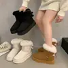 Comércio exterior coreano tamanho plus size botas de neve femininas outono e inverno 2024 novo forradas de fleece quentes sola grossa antiderrapante sapatos de algodão nordeste femininos