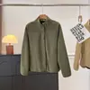 Jaqueta casual feminina nova de fleece para outono, adequada para uso ao ar livre, à prova de vento e leve. 13688