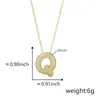 Colgante de letra inglesa 26 con incrustaciones de circonita de cobre transfronterizo, letra gruesa de moda popular, accesorios DIY al por mayor
