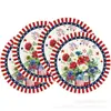 Amazon 4 de Julio Día de la Independencia Mantel Redondo Estampado Decoración Mesa de Cocina Juego de 1 Pieza 14 Pulgadas Día de la Independencia