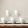 Taza de Porcelana de Jade con Patrón de Belleza, Tetera de Cerámica de Porcelana Blanca de Dehua, Recipiente para Compartir el Té, Juego de Té Kung Fu, Taza para Compartir el Té