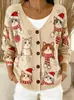 2026 Cardigan tipo suéter de botones de punto falso europeo y americano, chaqueta sudadera, nueva moda casual creativa de otoño e invierno, ropa para mujer