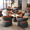 Nuevo Sofá Silla para Reuniones y Negociaciones Estilo Chino Mesa y Sillas Combinadas para Recepción de Hotel Club Sillón Individual de Ocio para Salón de Belleza