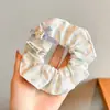 Scrunchie de Alta Qualidade Estilo Coreano para Mulheres, Elástico de Cabelo com Laço de Tecido da Moda, Acessório de Cabelo Corda para Coque Doce e Fofo