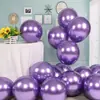 Globo color cromo metálico 12/10 pulgadas de grosor decoración de boda fiesta de cumpleaños globo de boda personalizado al por mayor