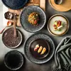 Plato Plano de Cerámica para Uso Doméstico Japonés Plato para Bistec Plato para Comida Occidental Plato para Pasta Plato Redondo para Sashimi Plato para Desayuno Vajilla para Restaurante Comercial