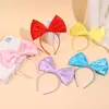 Explosiones lazo de lunares pequeños diadema de Minnie tocado de Blancanieves diadema para actuación infantil accesorios venta directa de fábrica