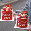 Adesivos de Feliz Ano Novo 2026 Decoração de Bolo Bandeira Happynewyear Ano do Cavalo Decoração de Confeitaria de Véspera de Ano Novo