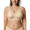 Lencería Tallas Grandes Transfronteriza Europea y Americana Estampado de Leopardo Soporte Suave Busto Grande Sin Costuras Transpirable Invisible para Bra Comercio Exterior