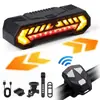 Nuevo producto transfronterizo: control remoto inalámbrico para bicicletas, carga USB, detección inteligente de frenado, advertencia de freno LED para conducción nocturna